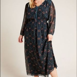 Anthropologie Benoite Plus Maxi Dress